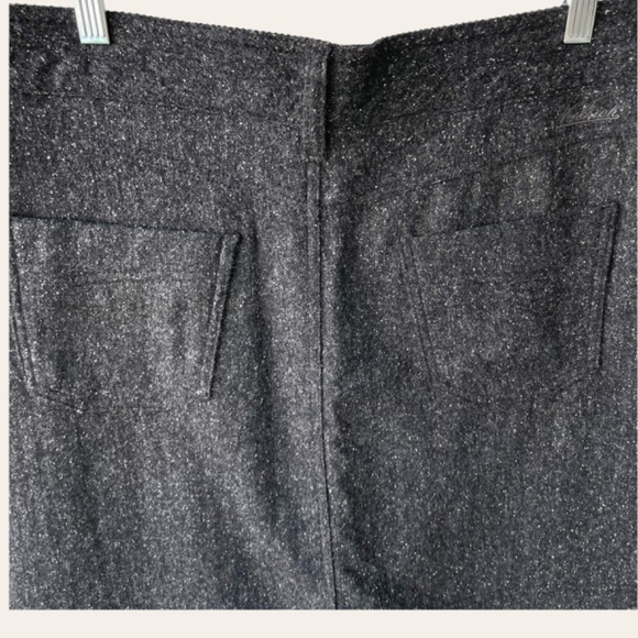 WOOLRICH Charcoal Grey Wool Blend Tweed woodlyn A-Line Skirt Size 12 - Picture 5 of 10